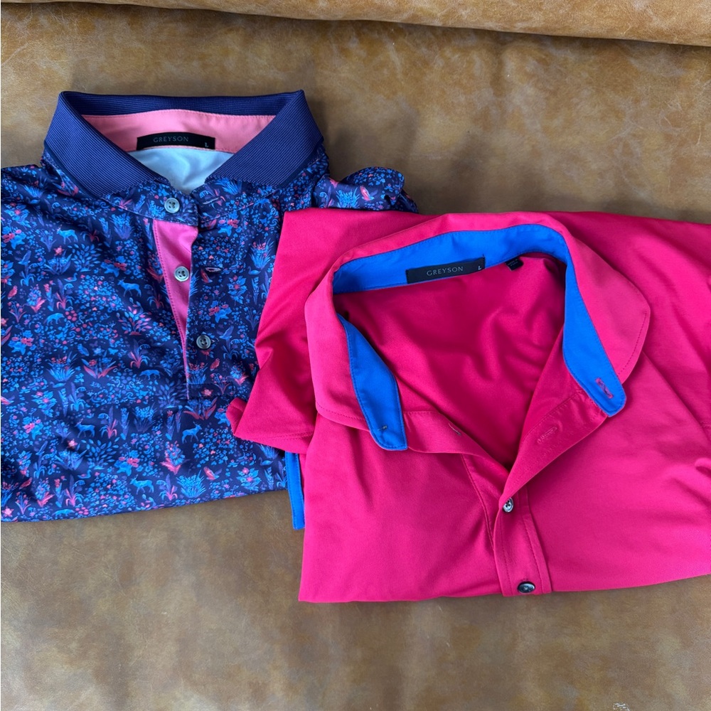 Grayson Polo Shirts - Blue and Pink